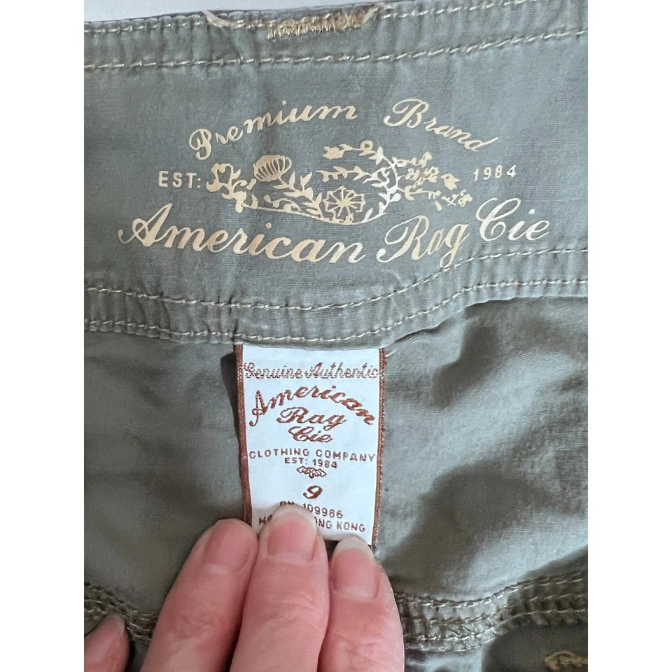 American Rag womens size 9 shorts olive green distressed outdoors, hiking - Image 3 of 4