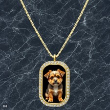 Amazing Cute Dog Puppy Pendant Necklace Image Design Timeless Gold Tone Cool