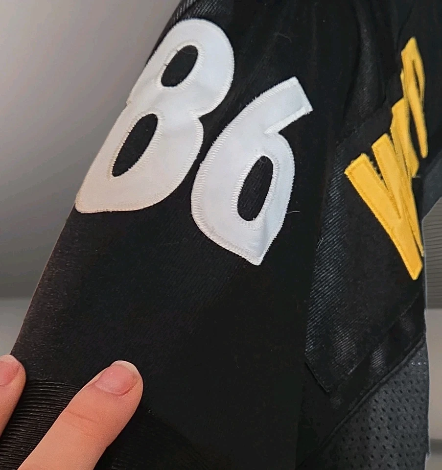 Camiseta deportiva vintage de los Pittsburgh Steelers para hombre 52 negra Reebok Hines Ward 86 cosida Y2K Foto 4 de 4