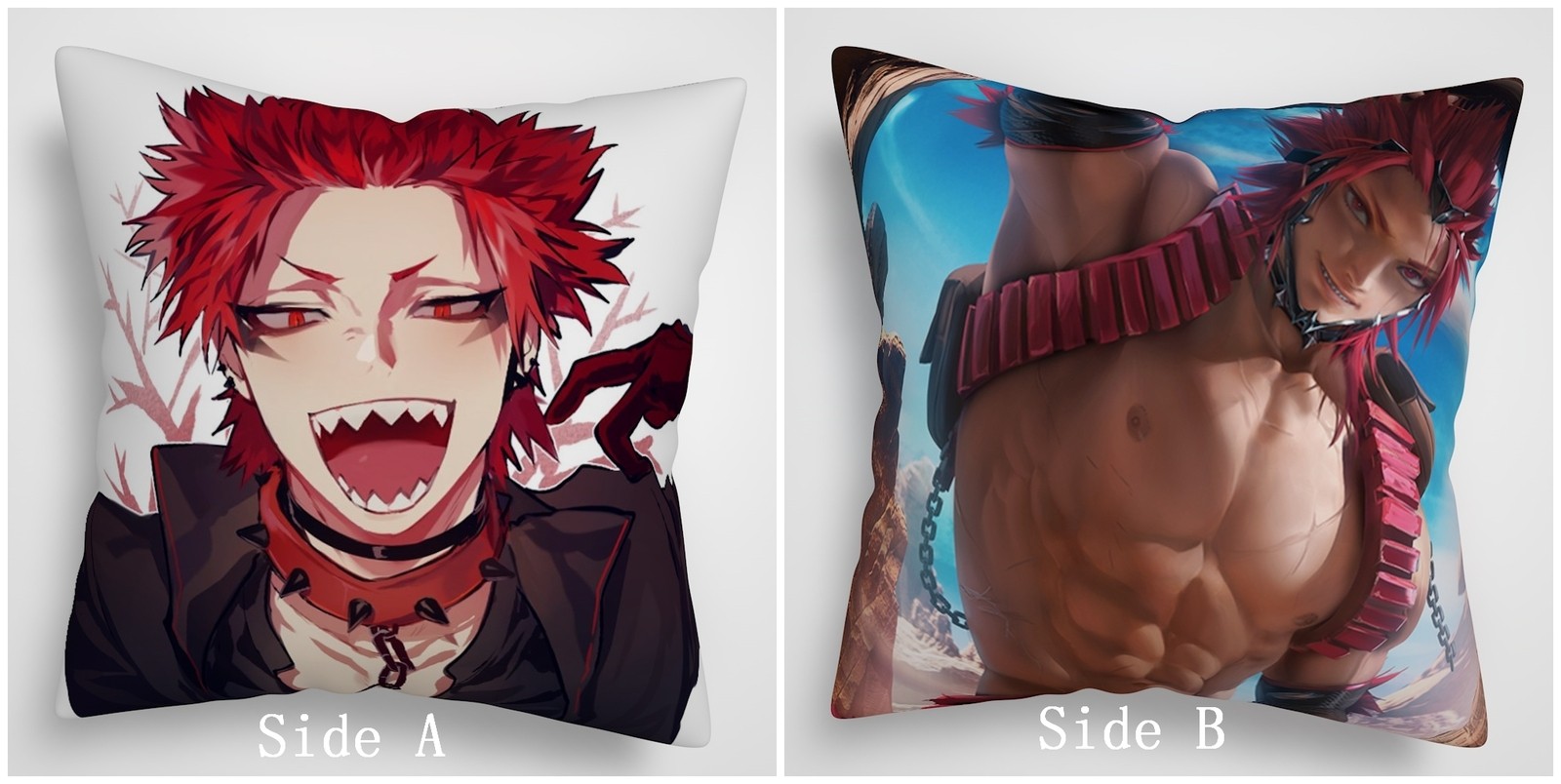 Boku no hero academia Kirishima Eijirou two sides Pillow Cushion Case L