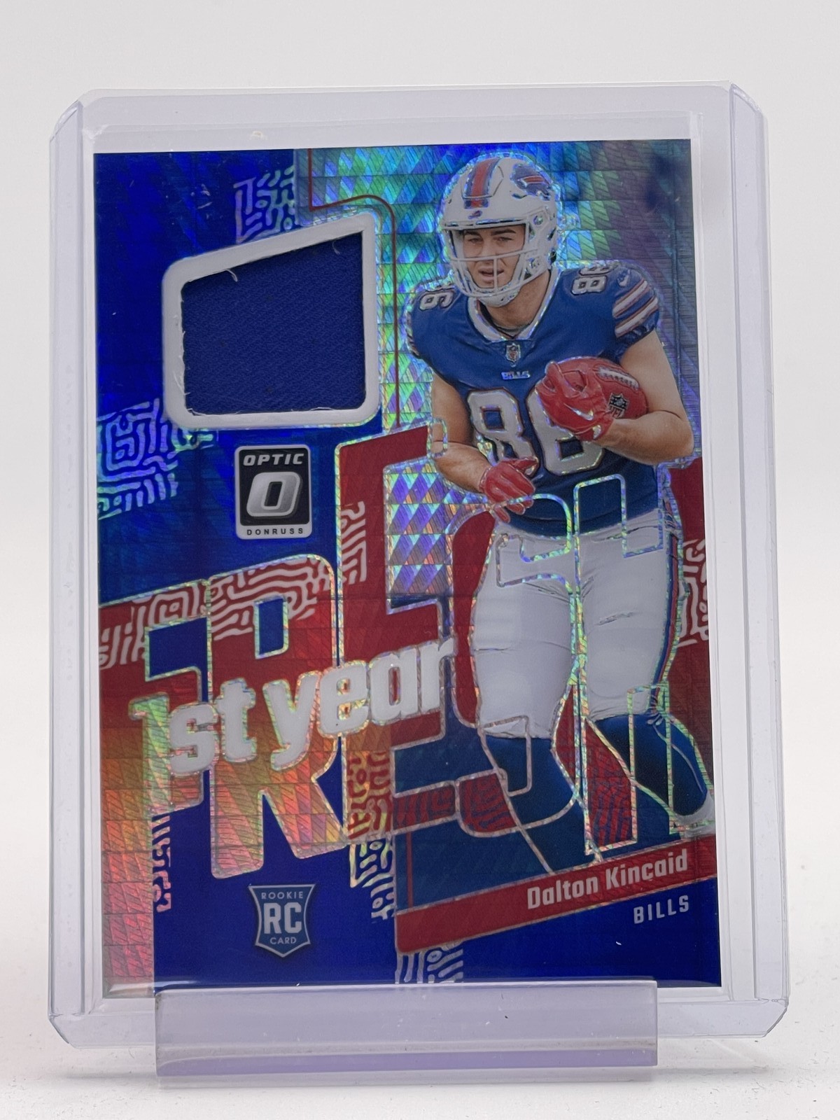 Dalton Kincaid Panini Donruss Optic First Year Fresh Relics #FYFDK Blue Hyper