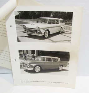 AMC 1958 RAMBLER CROSS COUNTRY & SEDAN VINTAGE ORIGINAL PRESS PHOTO 8"x10" B&W