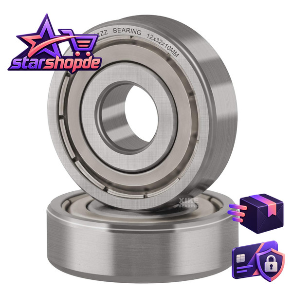 XiKe 2 StüCk 6201ZZ Kugellager 12X32X10Mm - 100Cr6 Stahl-image