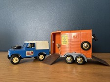 Vintage 1/32 Scale SWB Land Rover 1975 & Beaufort Double Horse Box Trailer 1976