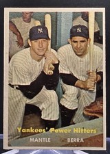 1957 Topps Set-Break #407 Mickey Mantle/Yogi Berra EXMINT