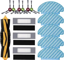 Main Brush Filter Mop Cloth Set For Ecovacs Deebot Ozmo 920 950 T5 N5 N8 Blue 