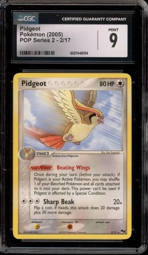 Pokemon Pidgeot POP Series 2 Rare #2 CGC 9 Mint