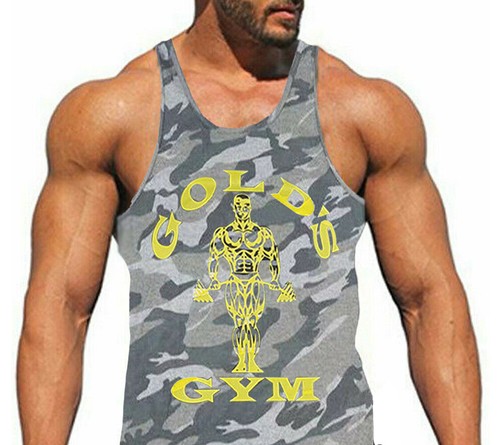 Men's Tank Top Muscle T-Shirt Gym Bodybuilding Fitness Stringer Sports Singlets - Picture 8 of 8