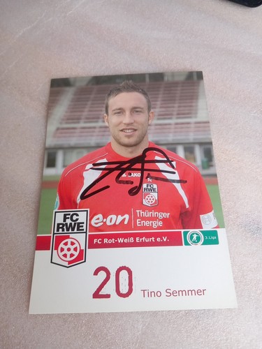 Signierte AK Tino Semmer RW Erfurt NEU