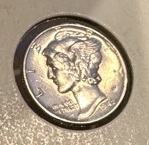 1942-P Mercury Dime 90% SILVER ~ Uncirculated ~ Lite Tone ~ C14 - Picture 8 of 8