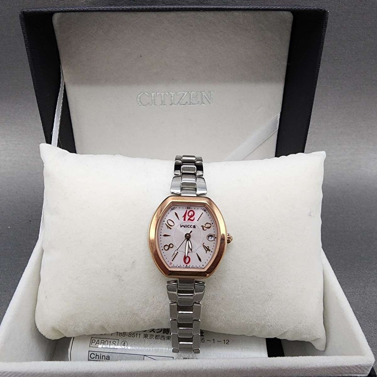 CITIZEN Wicca【ピンク】 Citizen Wicca Chronograph Quartz Pink Dial Ladies Watch BM1