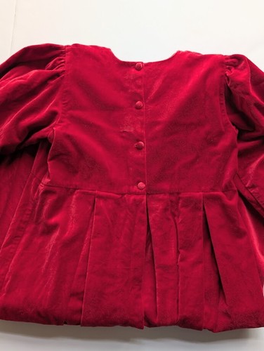 Strasburg Girls Red Velvet Holiday Dress Modest Feminine Long Winter Fall EUC 12 - Picture 5 of 11