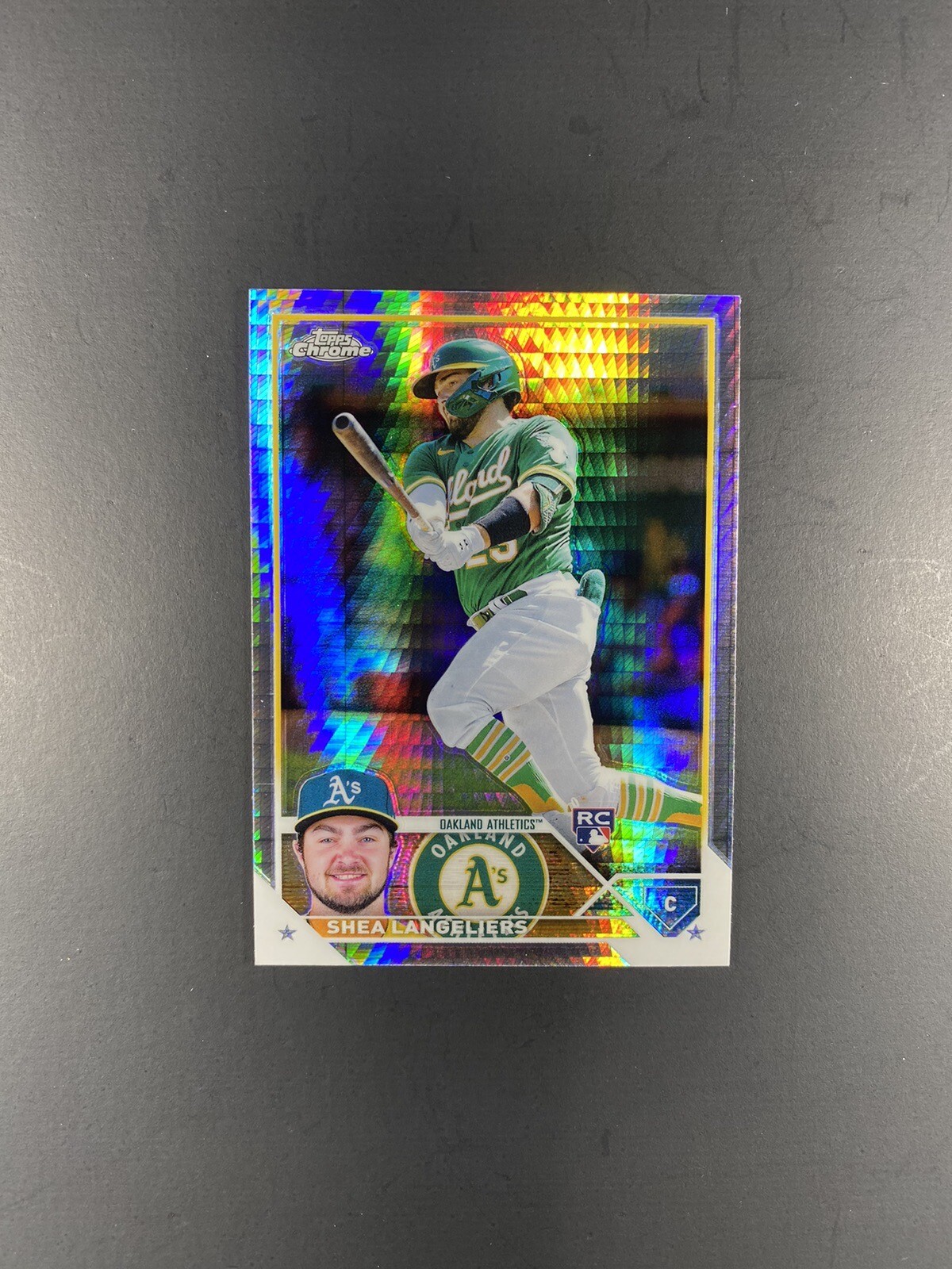 2023 Topps Chrome Shea Langeliers RC #175 Prism Refractor Oakland Athletics