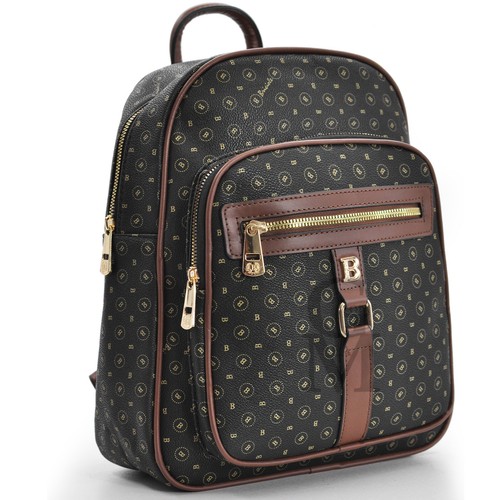 Mochila briciole Diario Logo Escrito Moda Mujer Piel Casual Paseo Negro - Imagen 11 de 12