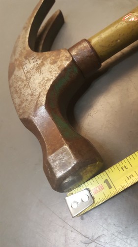 Vtg True Temper Claw Hammer No. FG16 Fiber Glass & Rubber Handle Octagon Neck - Picture 9 of 11