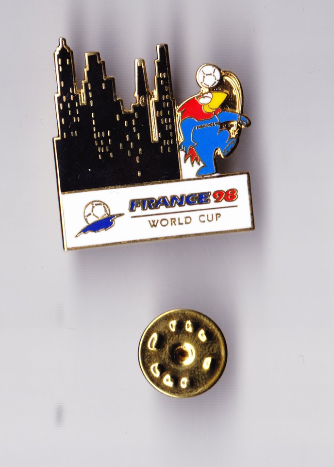 FIFA World Cup FRANCE 1998 Black Polyflex Soccer Patch