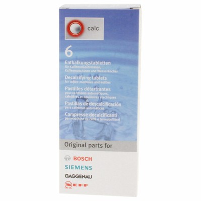 Bosch Decalcifying Tablets for Coffee Machines and Kettles, 6 Tablets, 310967