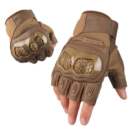 Tactical Gloves Knuckle Protection Fingerless for Army Military Combat Paintball - Picture 24 of 24