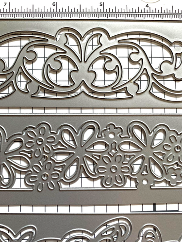 TONIC "HEADER DIES". X 8 pcs. intricate BUTTERFLY, DAISIES, LATTICE & SWIRLS - Picture 3 of 3