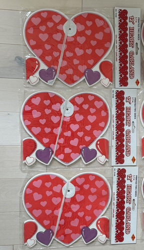 LOT OF 3 Valentines Day Heart Red Pink Garland Home Classroom Party Decor 12FT