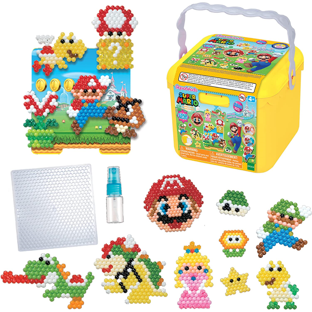 Aquabeads Creation Cube Super Mario Bros with 2500 Beads in 30 Colours EPOCH