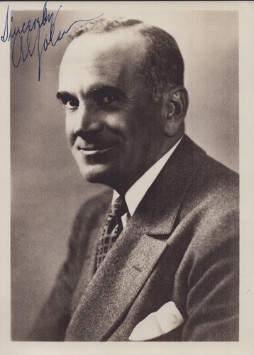 AL JOLSON - AUTOGRAPHED SIGNED PHOTOGRAPH