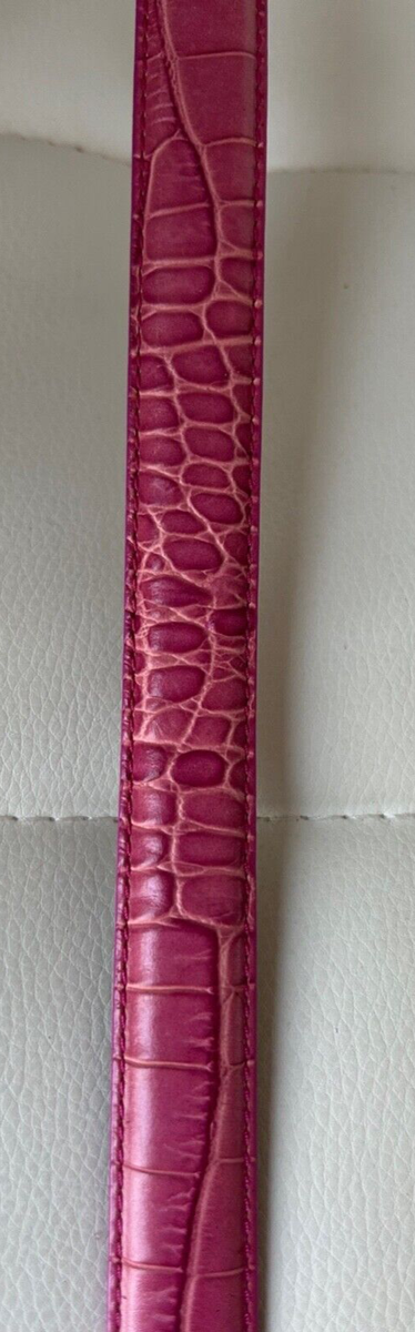 Ralph Lauren Pink Croc-Embossed Italian Leather Belt Vintage Ralph Lauren Pink Croc Embossed Italian Leather Belt  main image 4