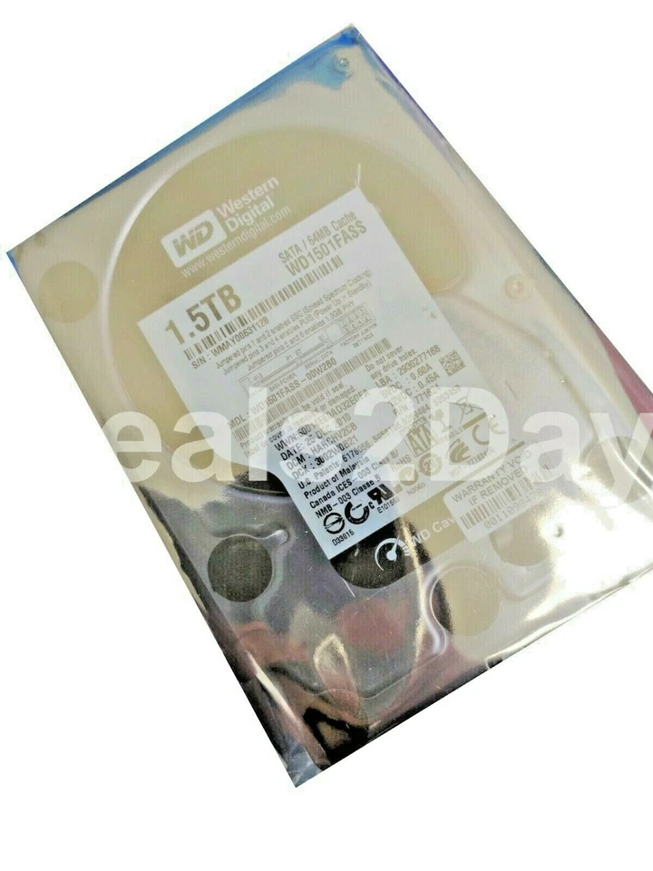 Western Digital WD1501FASS 1.5TB SATA 3.5in drive - Image 2 of 2