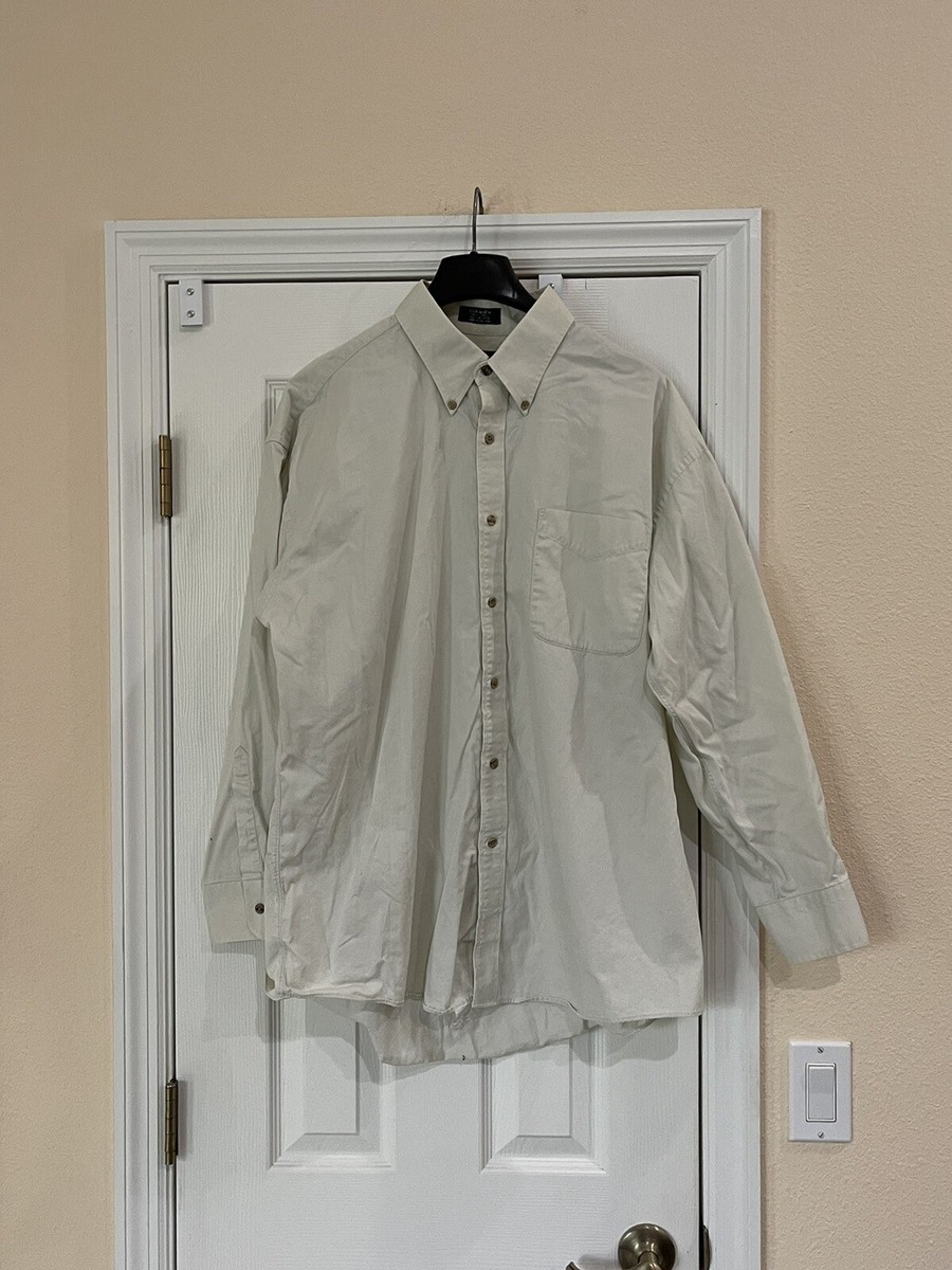 dillards roundtree and yorke dress shirts Roundtree Yorke Dillards Dress Shirt Mens 16.5 32 Blue Button Up Iron Free A4
