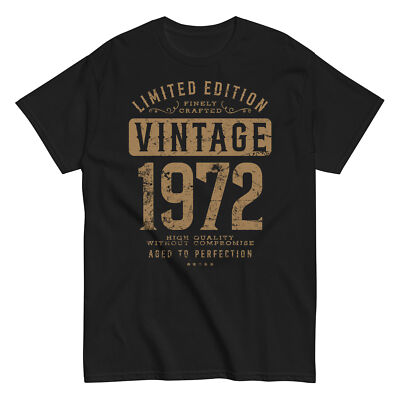 VINTAGE 1972 Whiskey Label Shirt birthday year gift dad bourbon