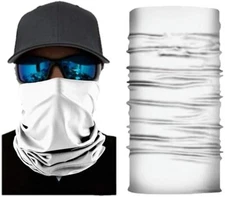 Solid White Balaclava Scarf Neck Fishing Hunting Shield Sun Gaiter Headwear Mask