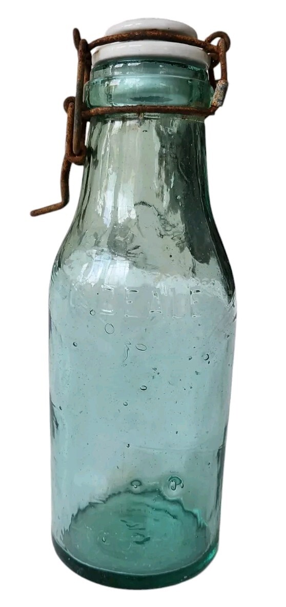 Bouteille vase carafe en verre bullé