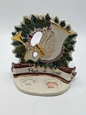 Blue Sky Ceramic Tea Light Christmas Candle Holder Angel Heather Goldminc 2015