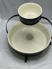 Parini 2 Tier Chip And Dip Serving Set With Rack