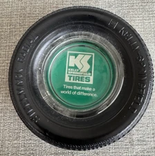 KELLY-SPRINGFIELD, KS, Armor Trac, TIRE Advertising Ashtray, The Safe Name