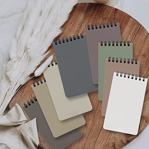 8 Pack 3x5 Inches Pocket Notebook Small Notepad with Top Spiral Spring - Picture 2 of 8