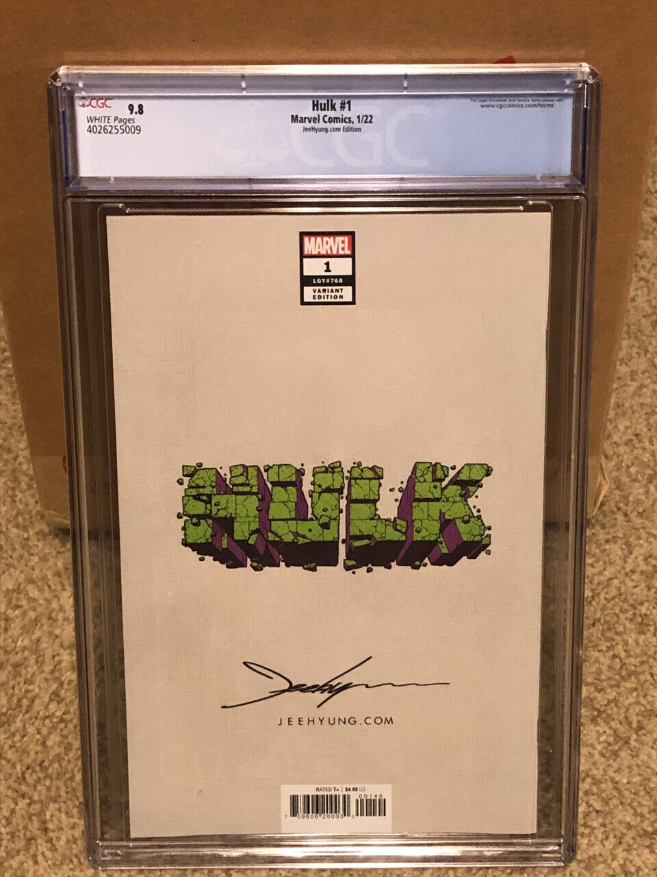 Marvel Hulk #1 She-Hulk Jeehyung Lee Exclusive Variant Cover (11/24/20 –