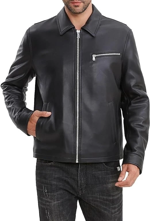 Genuine Lambskin Leather Jacket Casual Style-Fashion Leather Jacket for Men