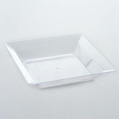 Plastic 4.25'' CLEAR Square PLATES Party Wedding Disposable TABLEWARE