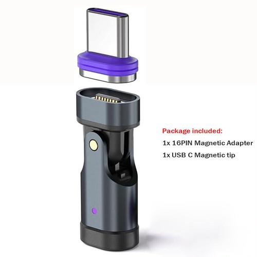 Magnetic USB C Converter PD 240W Fast Charging Adapter with 3PCS Type C Terminal - Photo 25/27