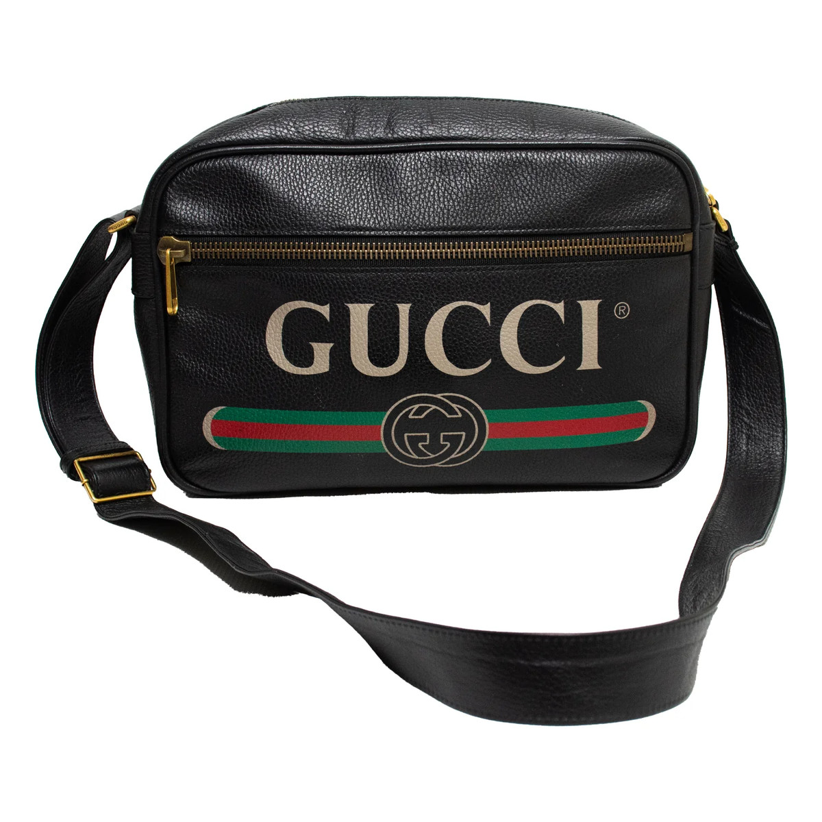 Gucci 523589 Black Messenger Bag | eBay 