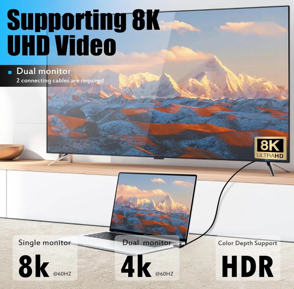 USB C 4.0 PD Charging Panel Mount Cable 240W 5A 40Gbps  | Female to Female  - Image 4 of 4