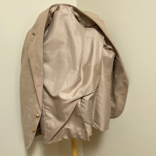 Mens Vintage Western Ultra Suede Sport Coat Beige Size 44R - Picture 6 of 10