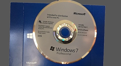 Microsoft Windows 7 Pro SP1 DVD officiel 64 bit langue anglaise