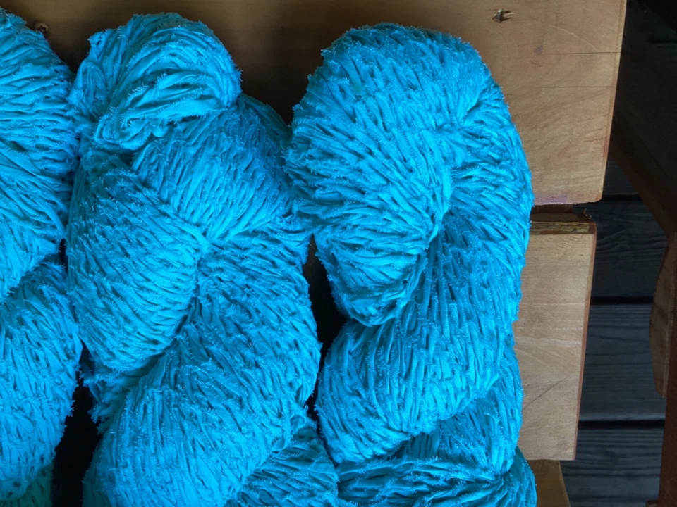 Hilo cinta 100% algodón azul claro Foto 2 de 4