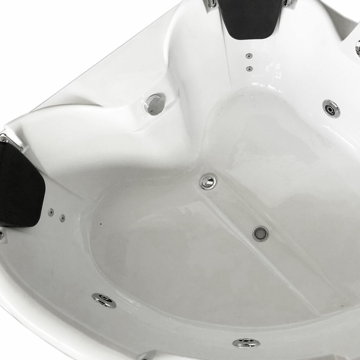 Whirlpool Corner Bathtub Hydrotherapy GINEVRA 59.05u0026#034; and Heater 2  Person Hot Tub | eBay