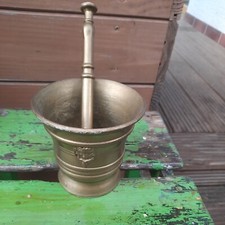 alter M&ouml;rser Messing  Apothekenm&ouml;rser Nostalgie Requisite 156A