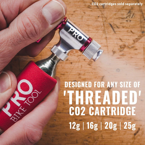 Pro Bike Tool CO2 Inflator Quick & Easy - Presta & Schrader Valve Compatible - B - Picture 2 of 12