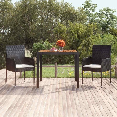 Mesa de Jardín Mueble de Comedor Balcón Patio Terraza Exterior Ratán PE vidaXL - Imagen 5 de 36