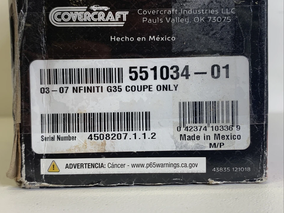 Covercraft LeBra 551034-01 заказная передняя крышка для Infiniti G35 2003-2007 годов выпуска - Изображение 3 из 4